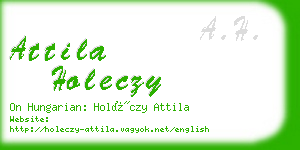 attila holeczy business card